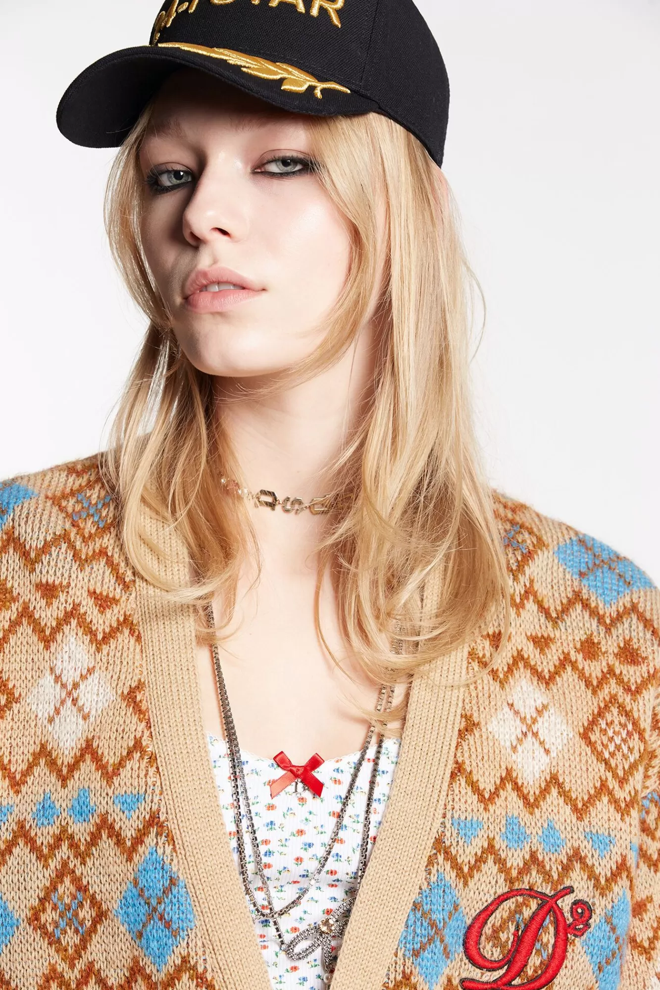 Heart Vintage Shetland Cardigan Knit<Dsquared2 Fashion