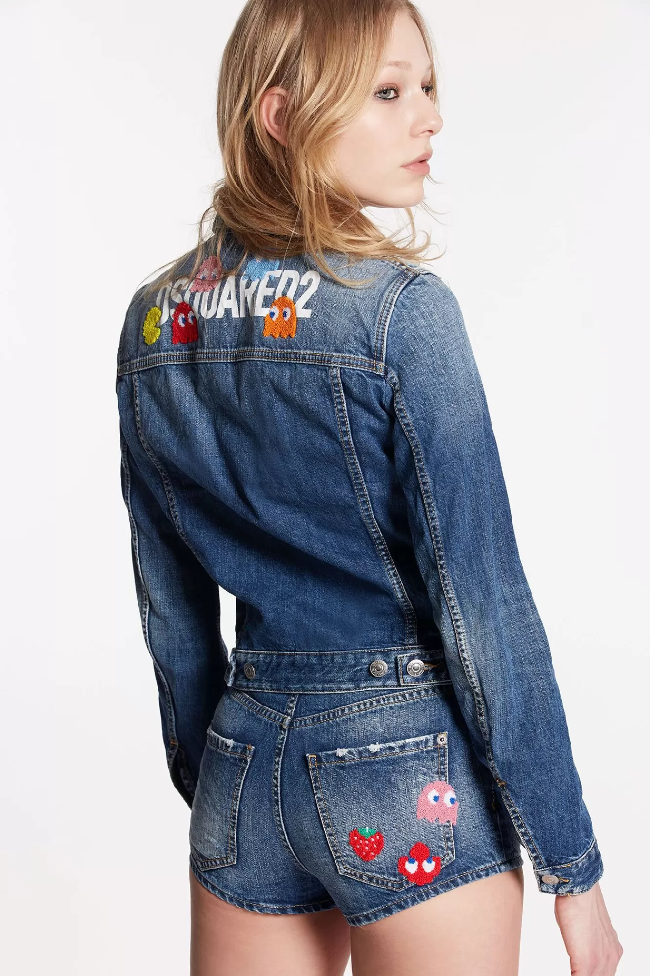 Pac-Man Medium Wash Hot Pants<Dsquared2 Cheap