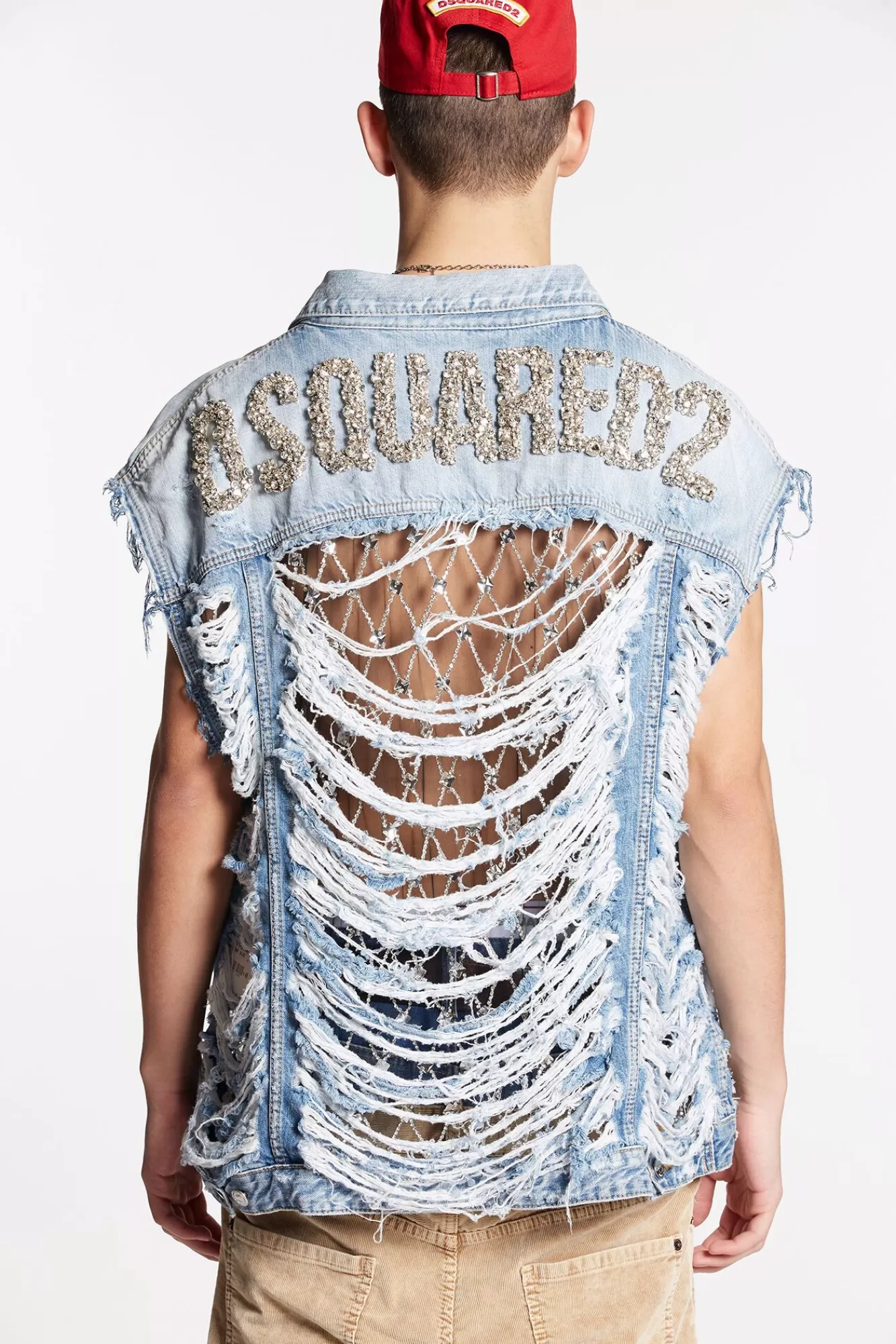 Vintage Destroyed Wash Classic Jean Vest<Dsquared2 Best Sale