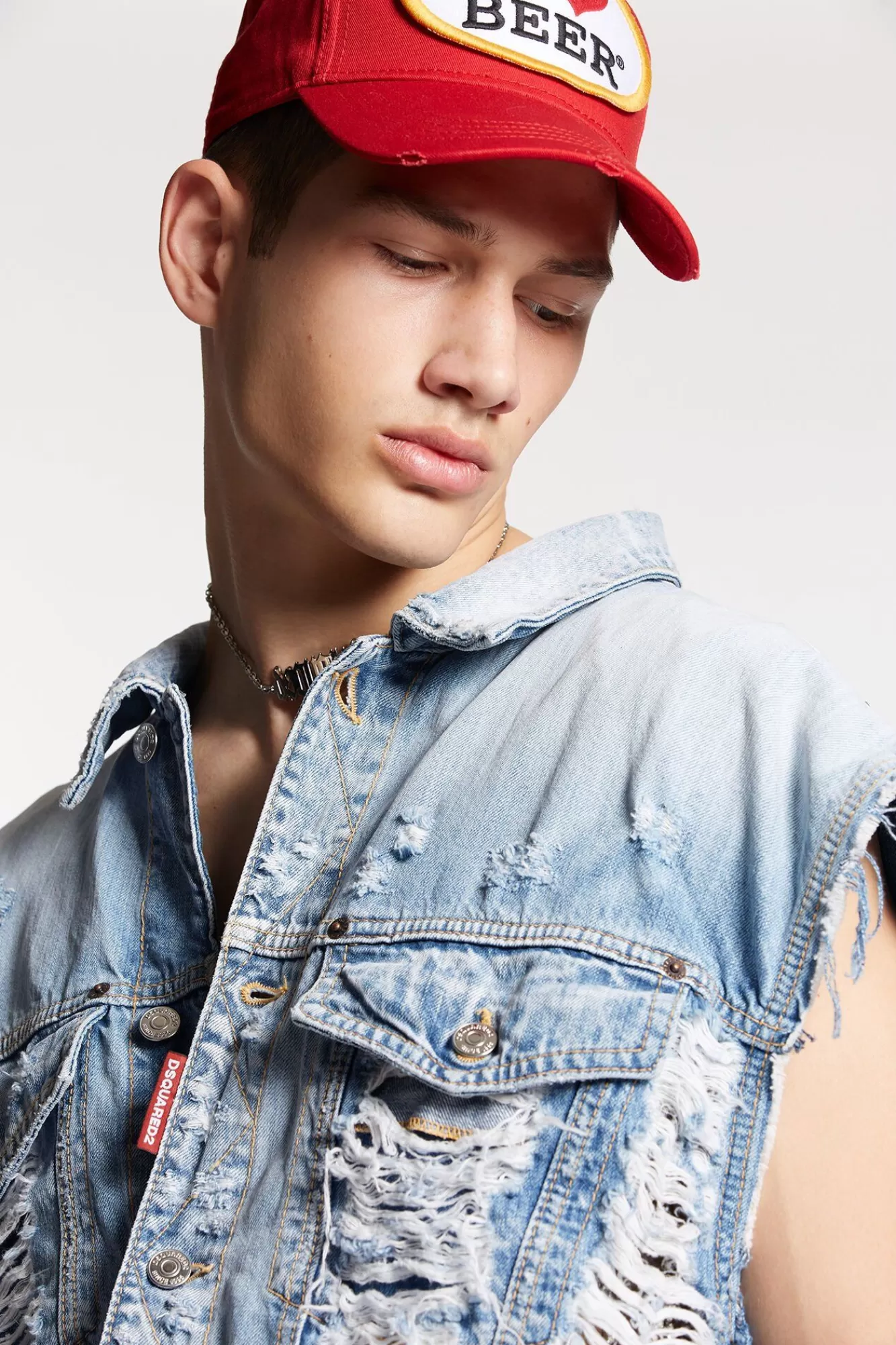 Vintage Destroyed Wash Classic Jean Vest<Dsquared2 Sale