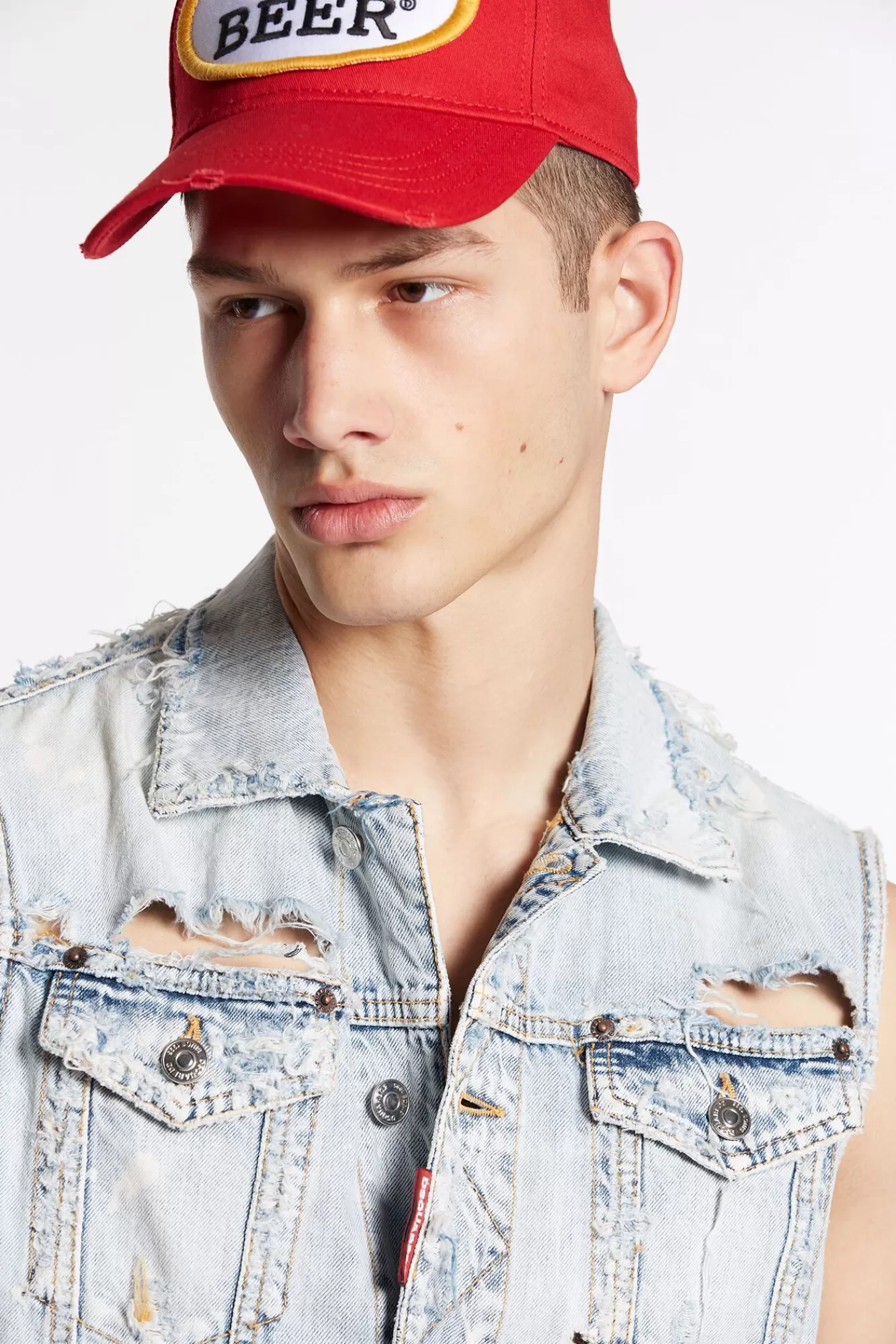 Vintage Destroyed Wash Classic Jean Vest<Dsquared2 Sale