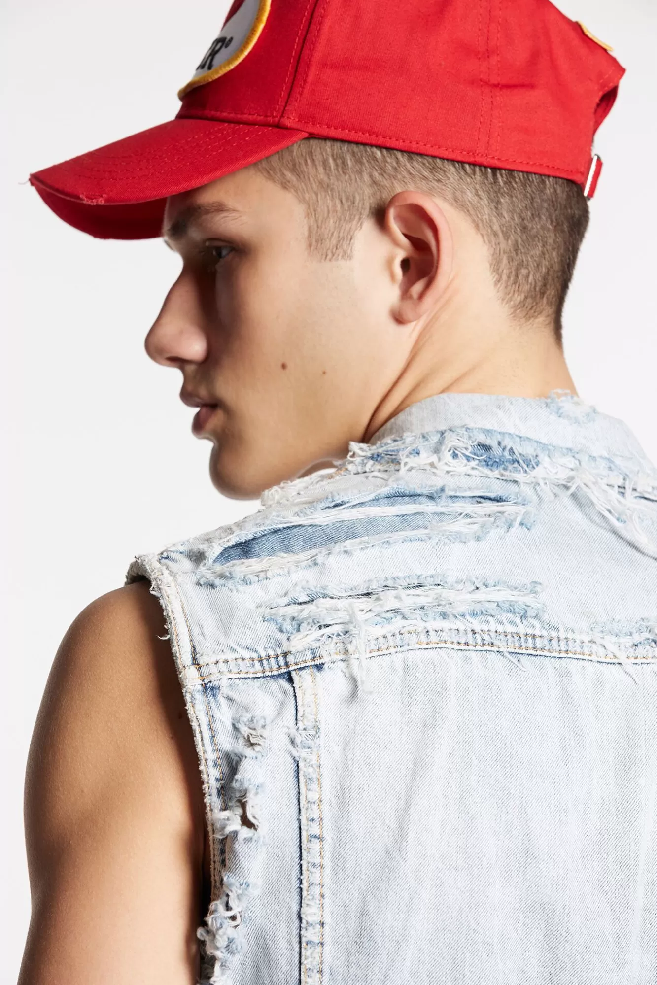 Vintage Destroyed Wash Classic Jean Vest<Dsquared2 Sale