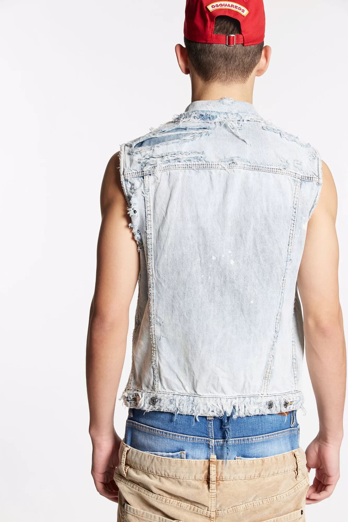 Vintage Destroyed Wash Classic Jean Vest<Dsquared2 Sale